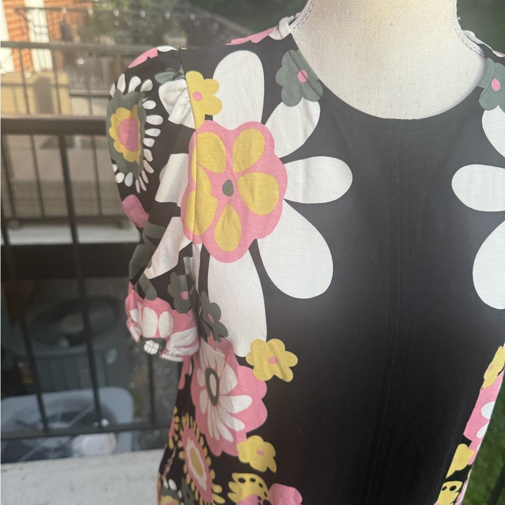 Boden Floral Puff Sleeve Dress Size 8 - Picture 10 of 13